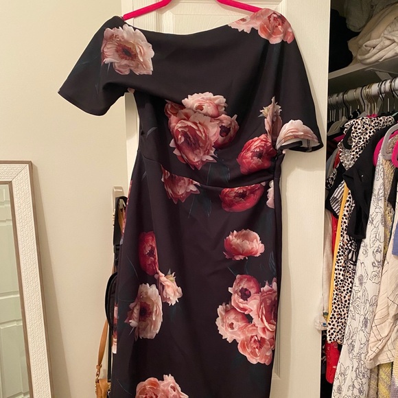 ASOS Floral Off the Shoulder Dress - Picture 2 of 4